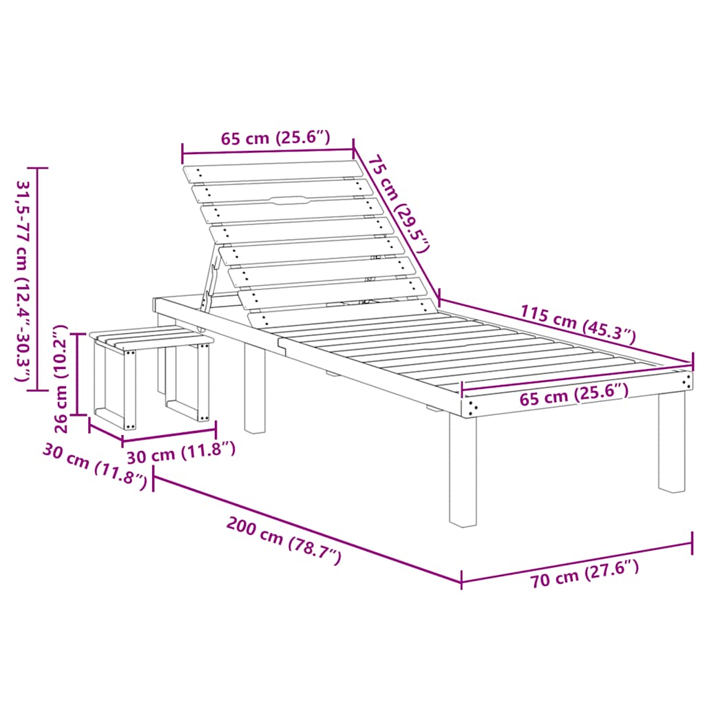 vidaXL Lit avec table imprégné de vert