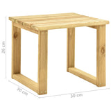vidaXL Ligbed met tafel groen geïmpregneerd grenenhout