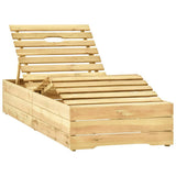 vidaXL Ligbed met tafel groen geïmpregneerd grenenhout