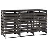 vidaXL Containerberging driedubbel 210x75x121 cm geverfd grenenhout