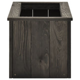 vidaXL Plantenbak verhoogd 74x32x30 cm massief grenenhout grijs