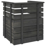 vidaXL Tuinfauteuil pallet massief grenenhout donkergrijs