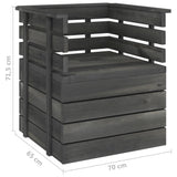 vidaXL Tuinfauteuil pallet massief grenenhout donkergrijs