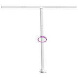 vidaXL Luifelpaalset 300x245 cm ijzer wit