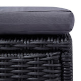vidaXL 11-Piece Garden Dining Set Poly Rattan Black