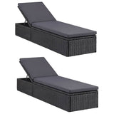 vidaXL 11-Piece Garden Dining Set Poly Rattan Black