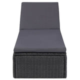 vidaXL 11-Piece Garden Dining Set Poly Rattan Black