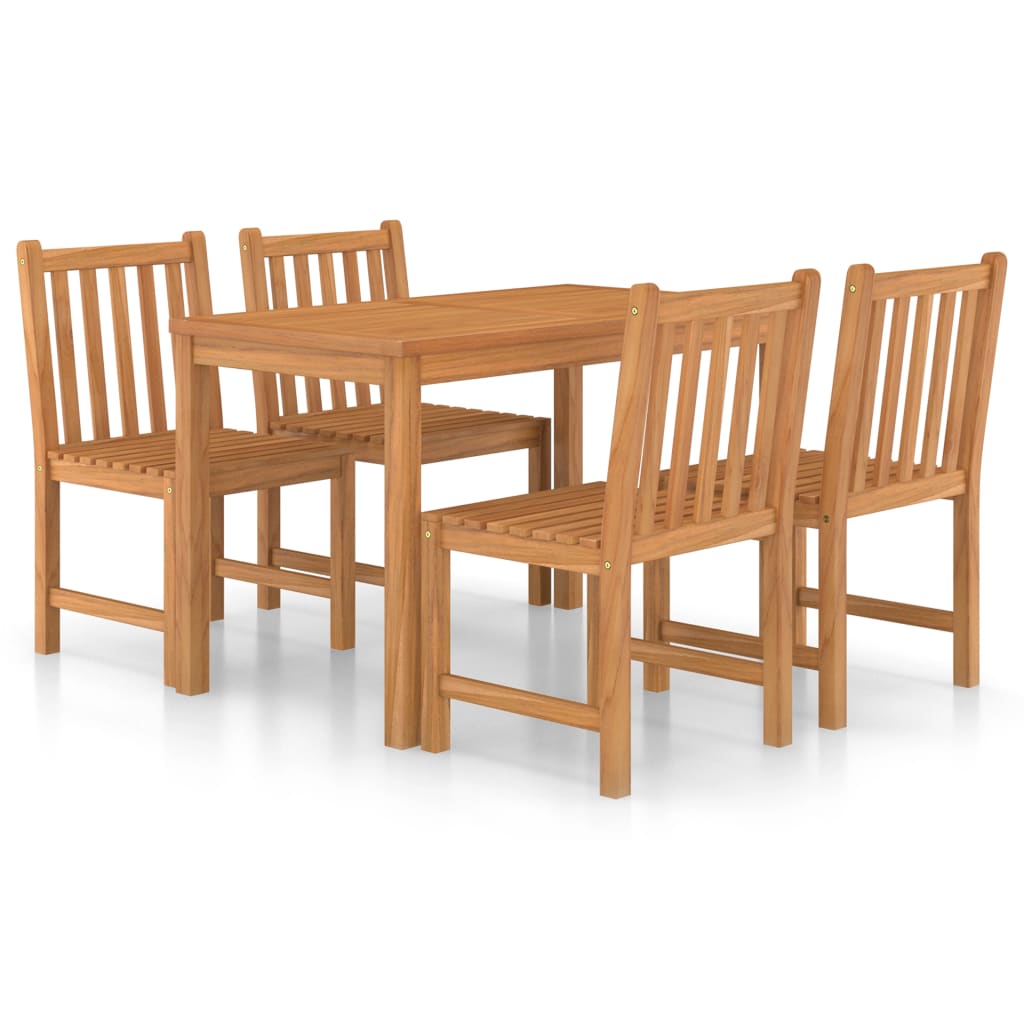 vidaXL 5-piece Garden Dining Set 120x70 cm Solid Teak Wood