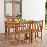vidaXL 5-piece Garden Dining Set 150x90 cm Solid Teak Wood