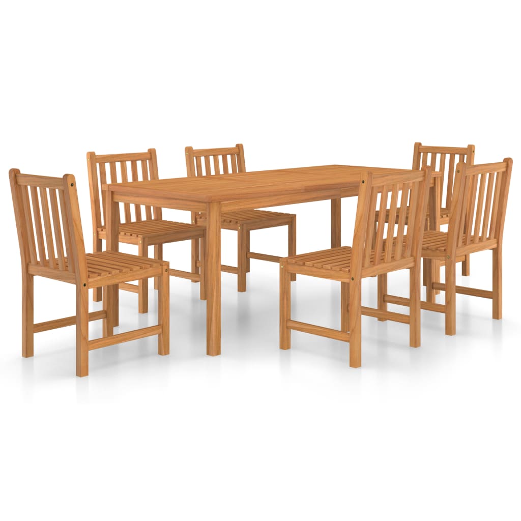 vidaXL 7-piece Garden Dining Set 180x90 cm Solid Teak Wood