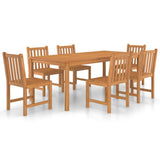 vidaXL 7-piece Garden Dining Set 200x100 cm Solid Teak Wood