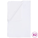 vidaXL Mattress Protectors 2 pcs waterproof 140x200 cm cotton white