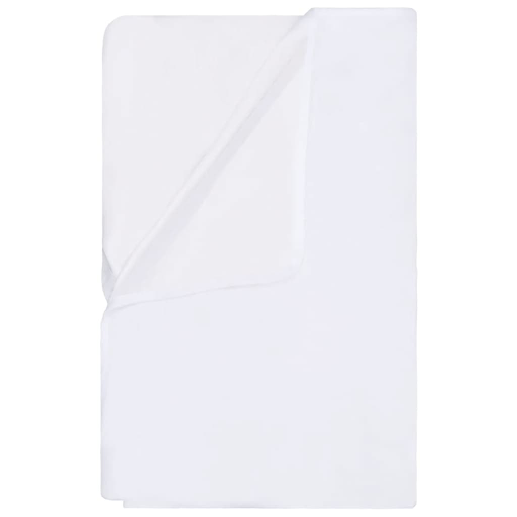 vidaXL Mattress Protectors 2 pcs waterproof 140x200 cm cotton white