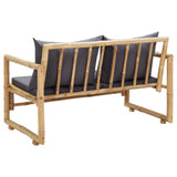 vidaXL Tuinbank met kussens 115 cm bamboe