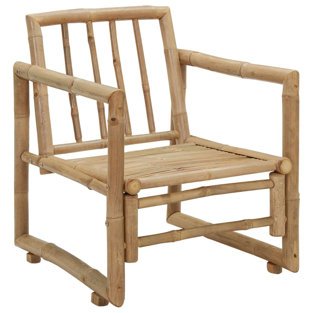 vidaXL Garden chairs with cushions 2 pcs bamboo