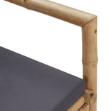 vidaXL Garden chairs with cushions 2 pcs bamboo