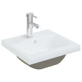 vidaXL Countertop Basin with Tap 42x39x18 cm Ceramic White