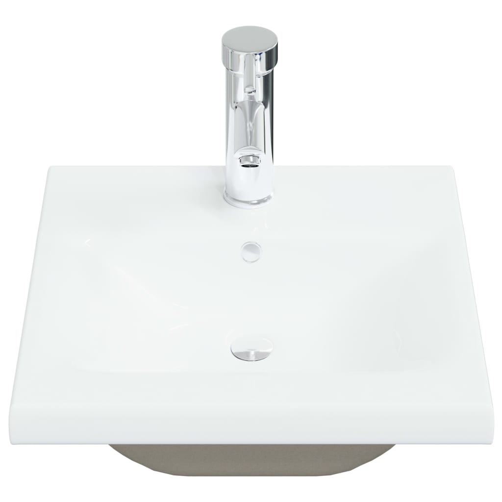 vidaXL Countertop Basin with Tap 42x39x18 cm Ceramic White