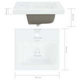vidaXL Countertop Basin with Tap 42x39x18 cm Ceramic White