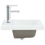 vidaXL Countertop Basin with Tap 42x39x18 cm Ceramic White