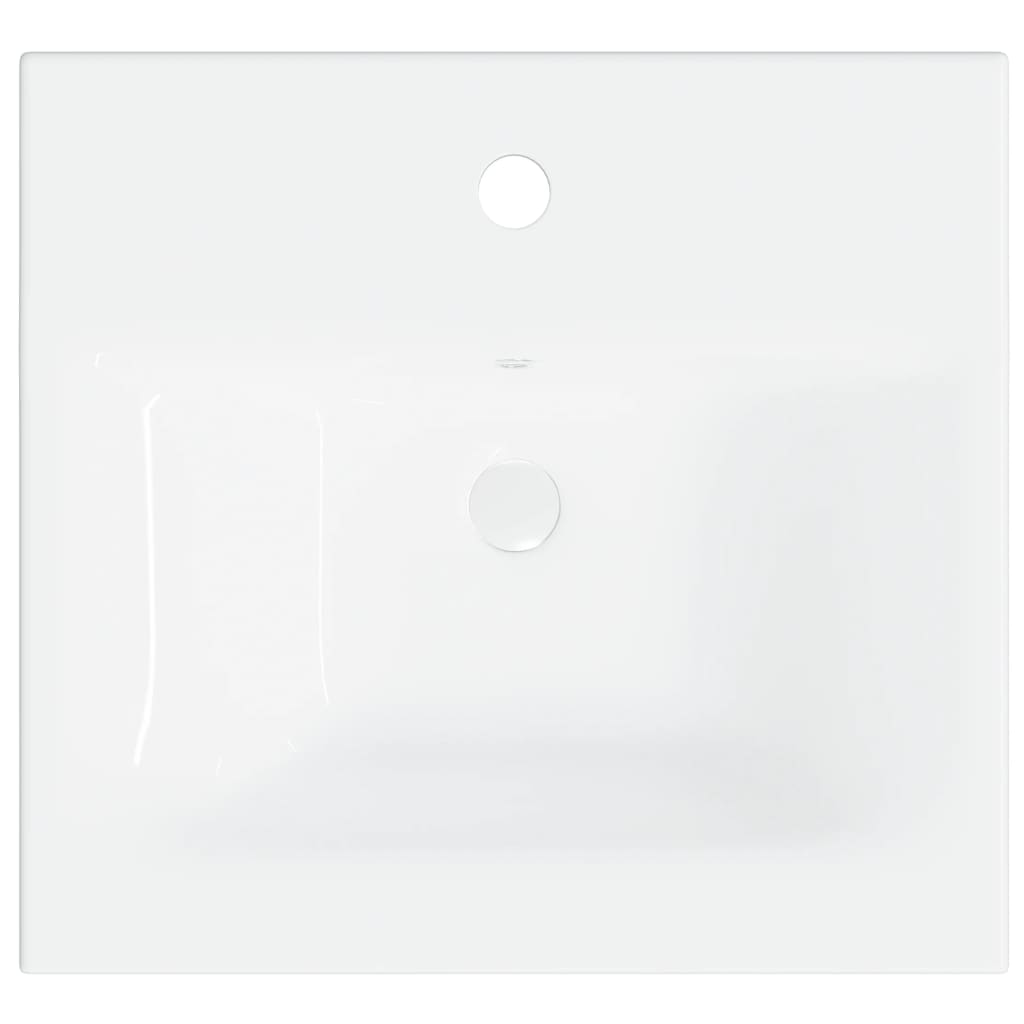 vidaXL Countertop Basin with Tap 42x39x18 cm Ceramic White