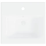 vidaXL Countertop Basin with Tap 42x39x18 cm Ceramic White