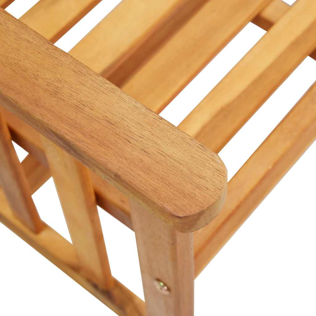 vidaXL Garden Chairs with Table and Cushions Solid Acacia Wood