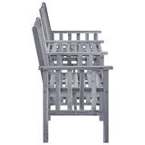 vidaXL Garden Chairs with Table and Cushions Solid Acacia Wood