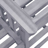 vidaXL Garden Chairs with Table and Cushions Solid Acacia Wood