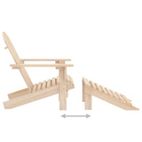 vidaXL Tuinstoel Adirondack met voetenbank massief vurenhout