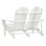 vidaXL Tuinstoel 2-zits Adirondack massief vurenhout wit