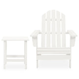 vidaXL Meuble de jardin Adirondack avec table massive vurenhout blanc