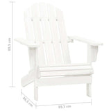 vidaXL Meuble de jardin Adirondack avec table massive vurenhout blanc
