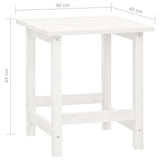 vidaXL Meuble de jardin Adirondack avec table massive vurenhout blanc