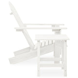 vidaXL Meuble de jardin Adirondack avec table massive vurenhout blanc