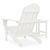 vidaXL Meuble de jardin Adirondack avec table massive vurenhout blanc
