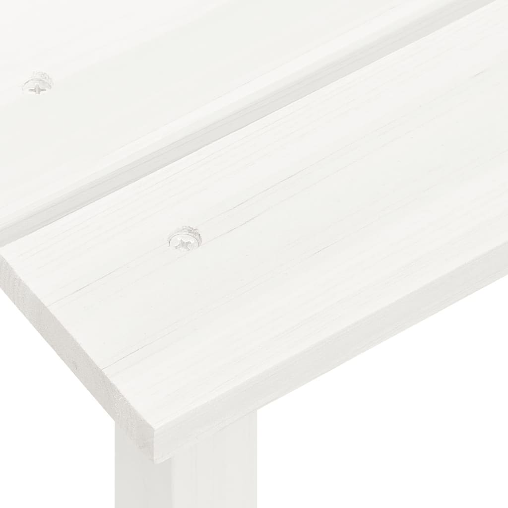 vidaXL Meuble de jardin Adirondack avec table massive vurenhout blanc