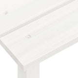 vidaXL Meuble de jardin Adirondack avec table massive vurenhout blanc