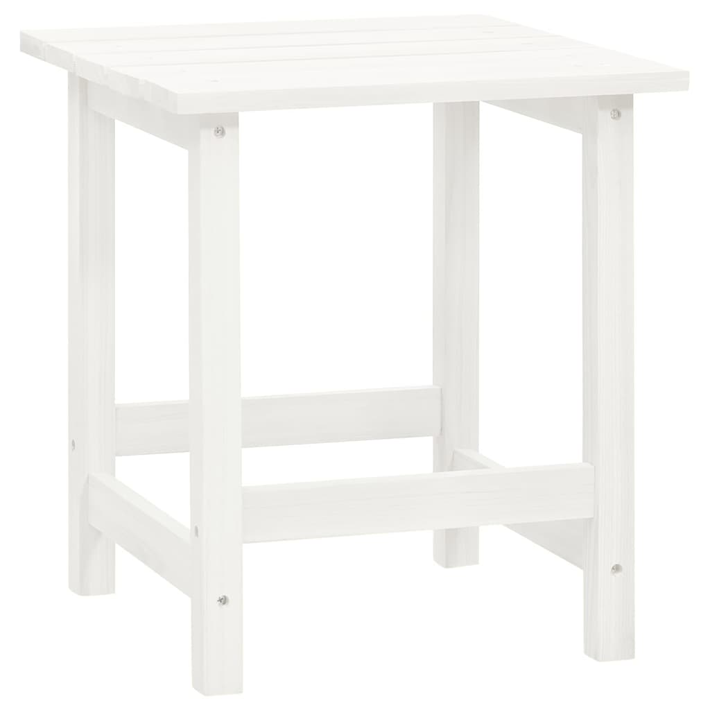 vidaXL Adirondack Garden Chair with Ottoman Table Solid Spruce Wood White