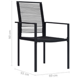 vidaXL 3-Piece Garden Dining Set