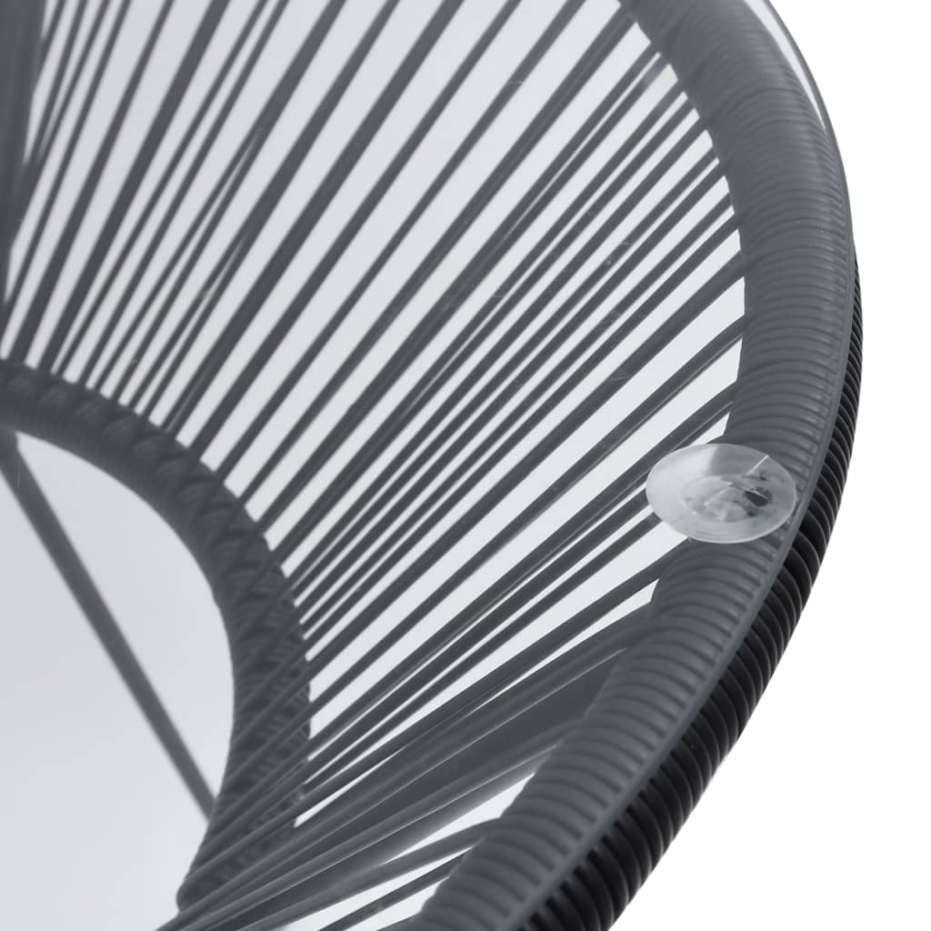 vidaXL 3-delige Tuinset PVC-rattan zwart