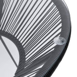 vidaXL 3-delige Tuinset PVC-rattan zwart