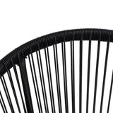 vidaXL 3-delige Tuinset PVC-rattan zwart