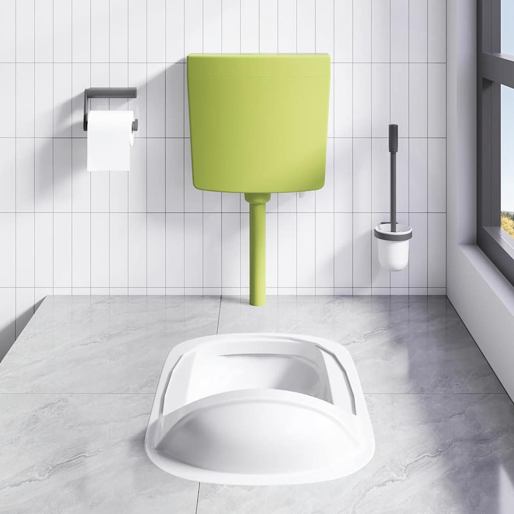 vidaXL Toiletstortbak met watertoevoer onderin 3/6 L wit