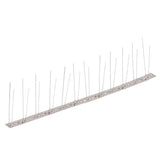 vidaXL Bird and Pigeon Spikes with 2 Rows 20 pcs 10 m Stainless Steel
