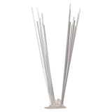 vidaXL Bird and Pigeon Spikes with 2 Rows 20 pcs 10 m Stainless Steel