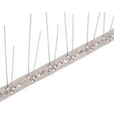 vidaXL Bird and Pigeon Spikes with 2 Rows 20 pcs 10 m Stainless Steel