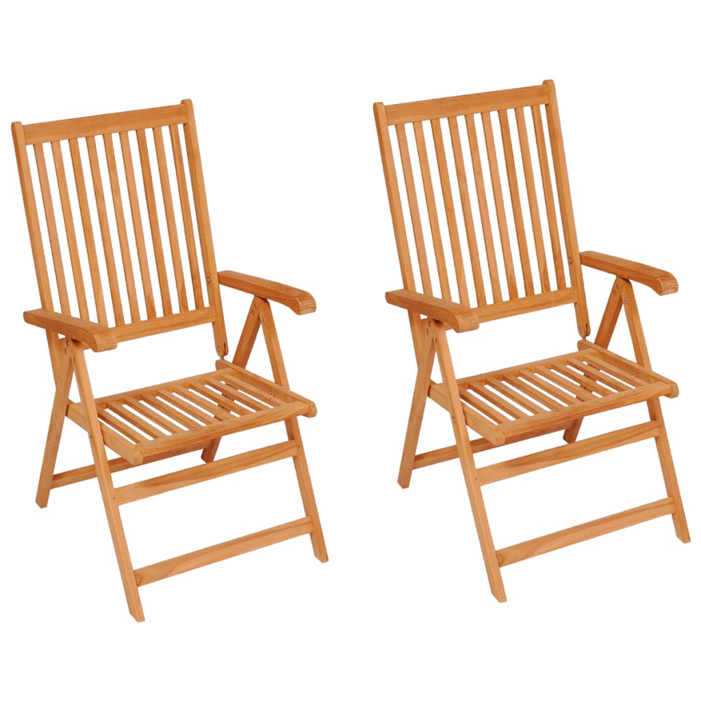 vidaXL Tuinstoelen 2 st met antracietkleurige kussens massief teakhout