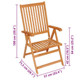 vidaXL Tuinstoelen 2 st met antracietkleurige kussens massief teakhout