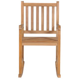 vidaXL Rocking Chair with Anthracite Cushion Solid Teak Wood